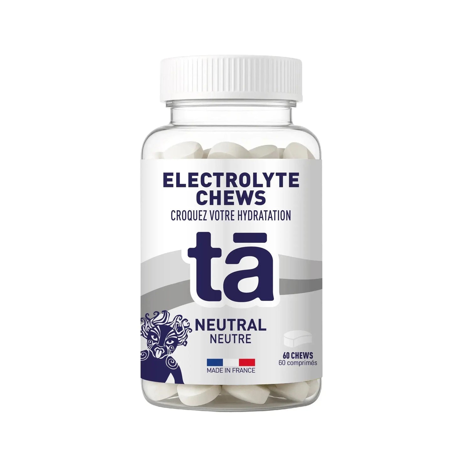 Électrolytes à croquer 60 pastilles saveur neutre
