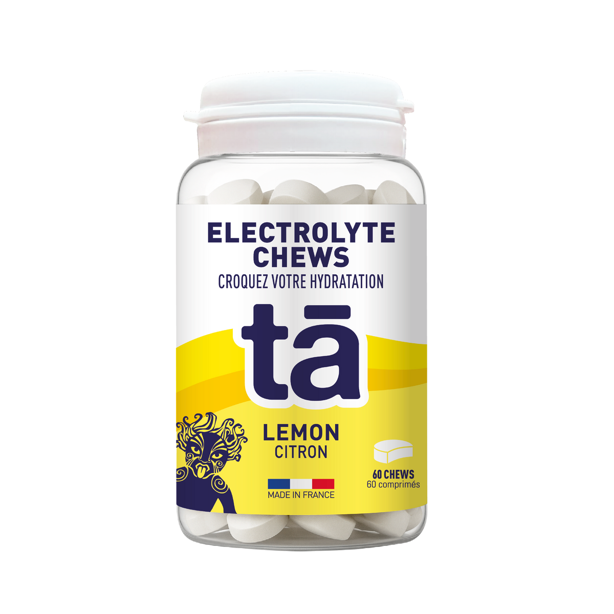 Électrolytes à croquer 60 pastilles saveur citron