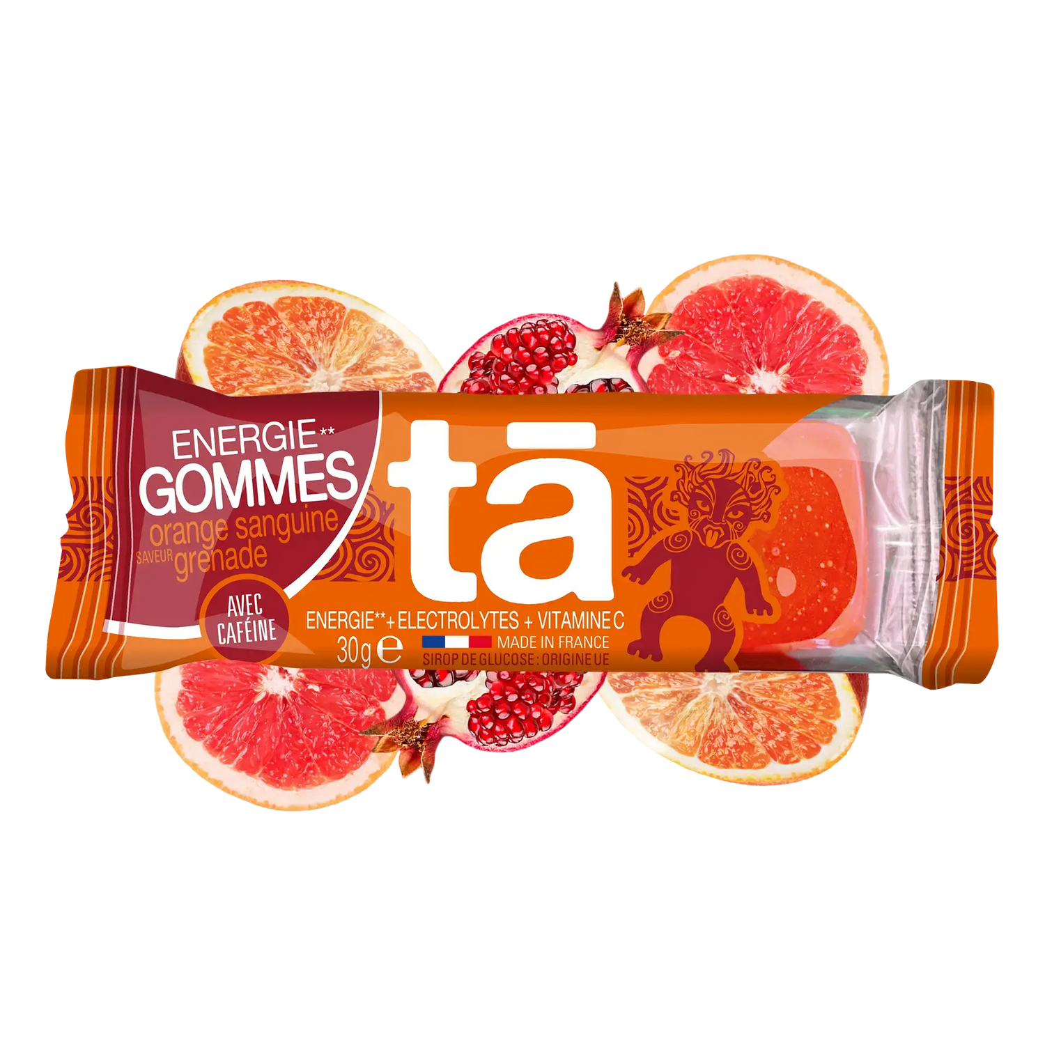 Gommes énergétiques 30g saveur orange grenade