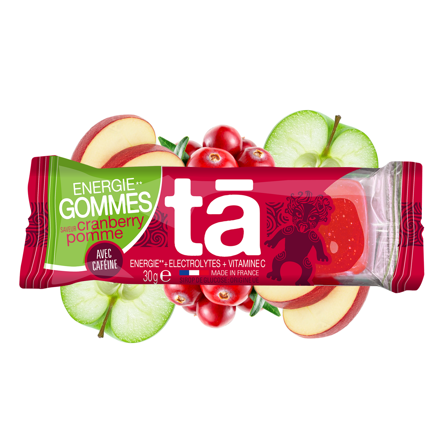 Gommes énergétiques 30g saveur cranberry pomme