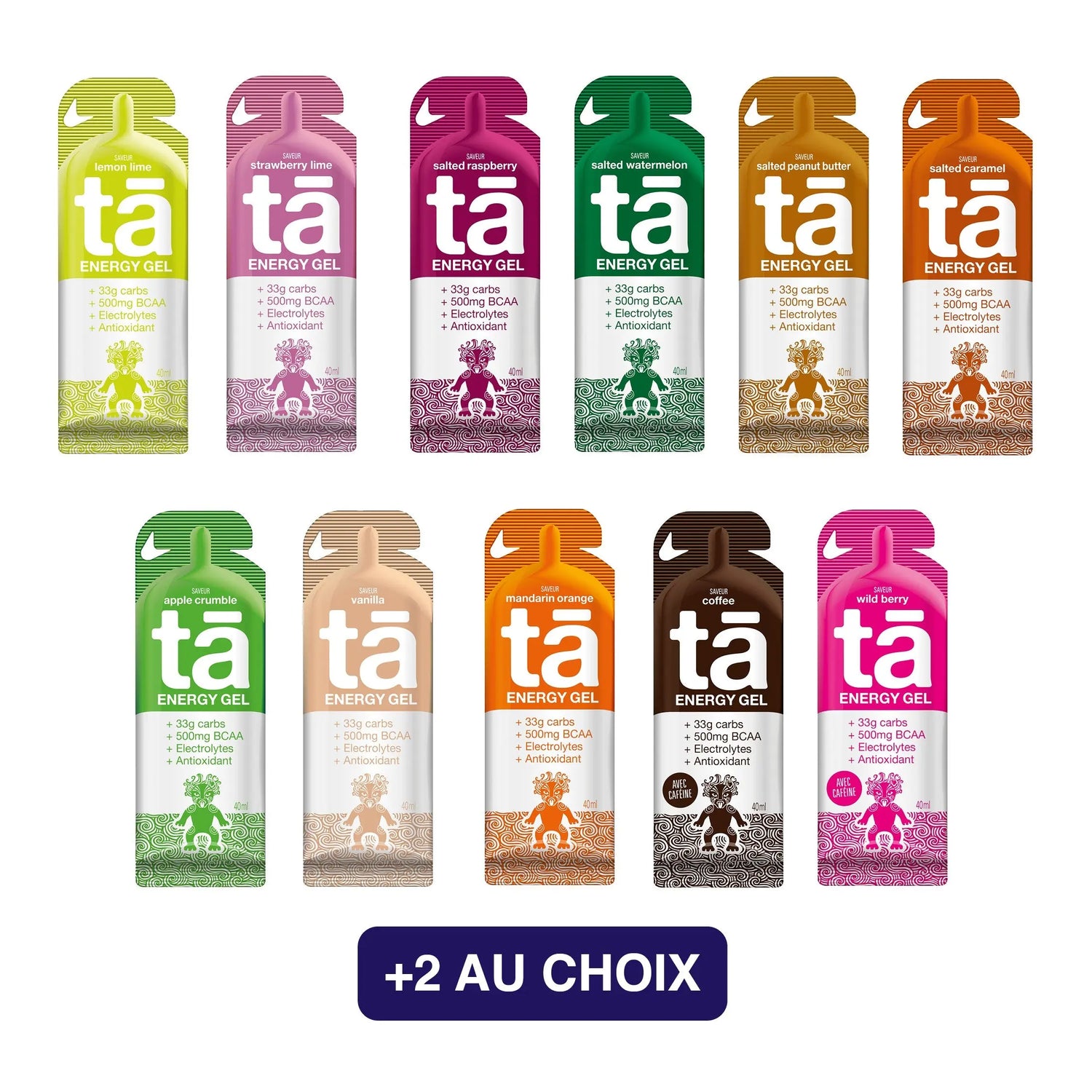 PACK DÉGUSTATION GELS 11+2 Tā Energy