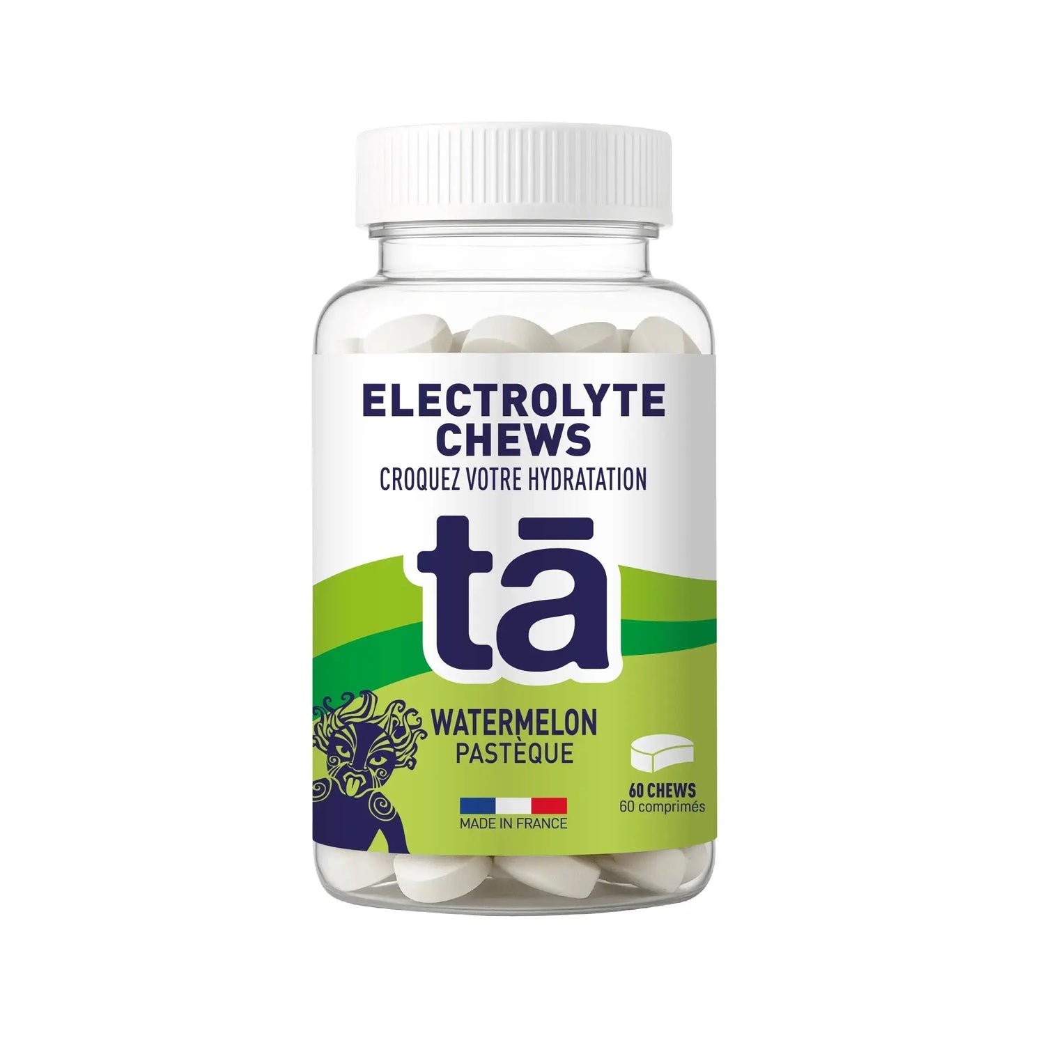 Électrolytes à croquer 60 pastilles saveur pastèque