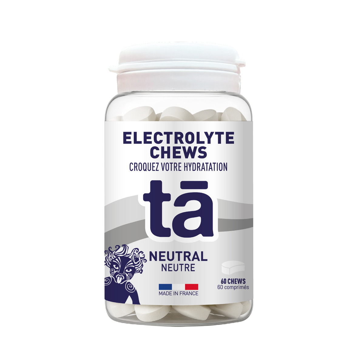 Électrolytes à croquer 60 pastilles saveur neutre