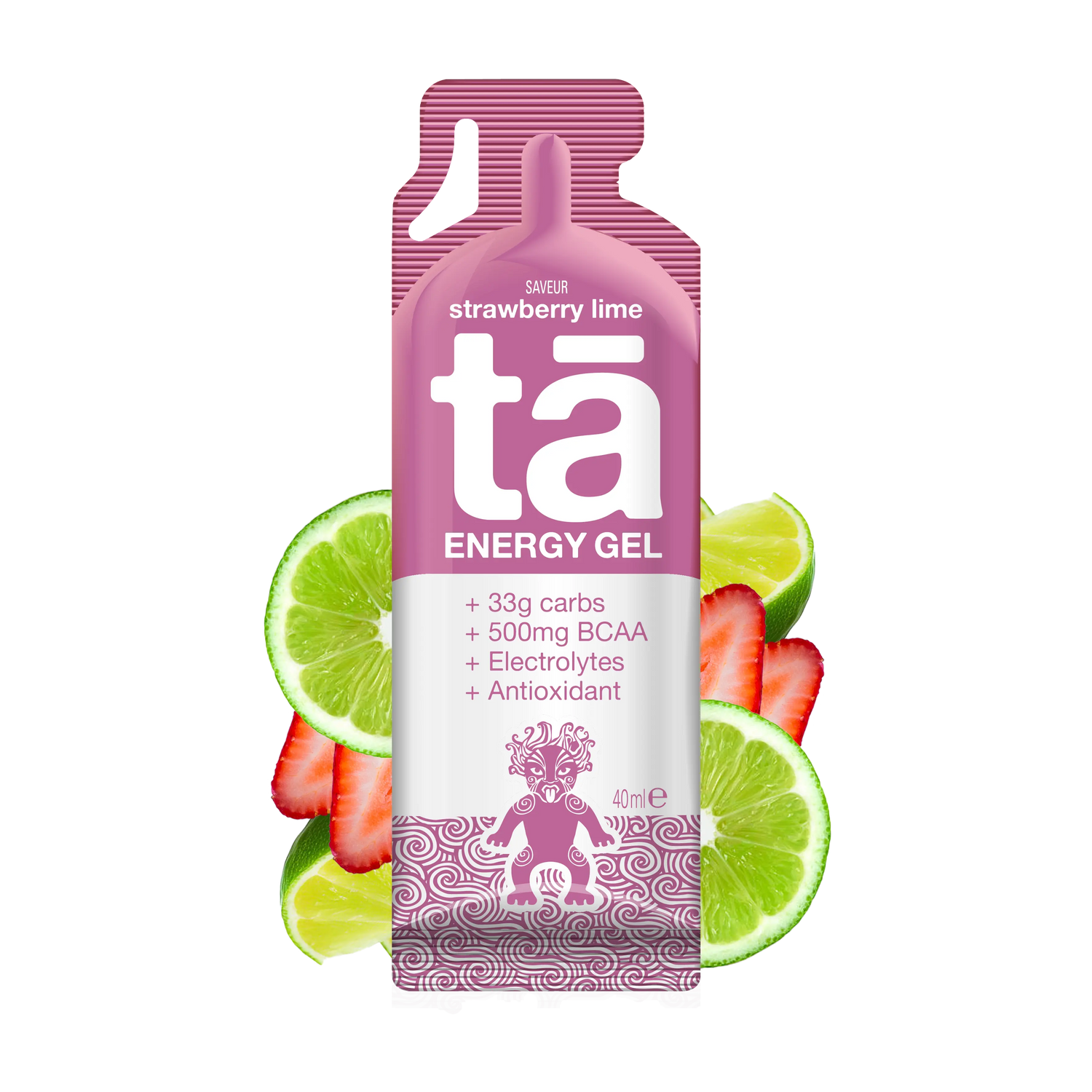 Gel énergétique 40ml saveur fraise citron vert