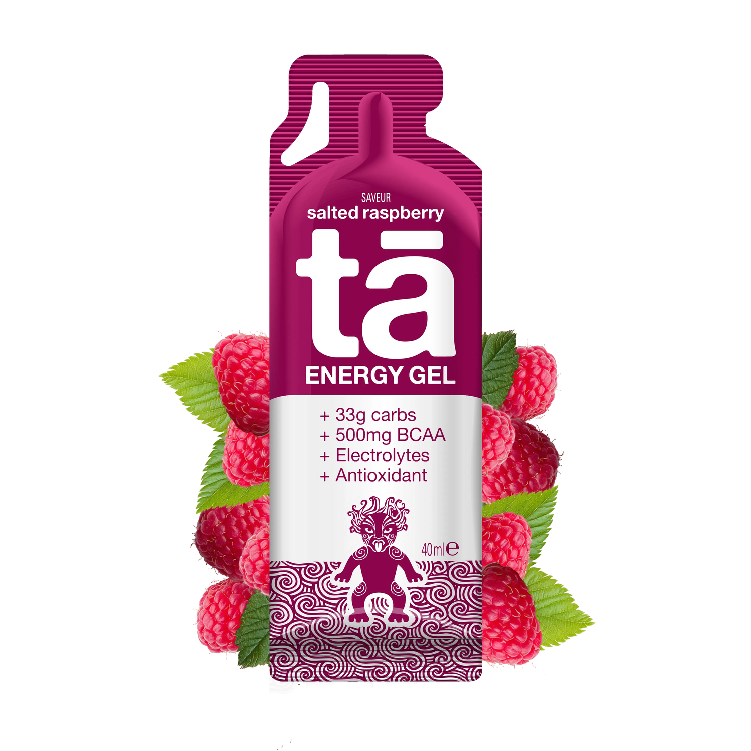 Gel énergétique 40ml saveur framboise salé