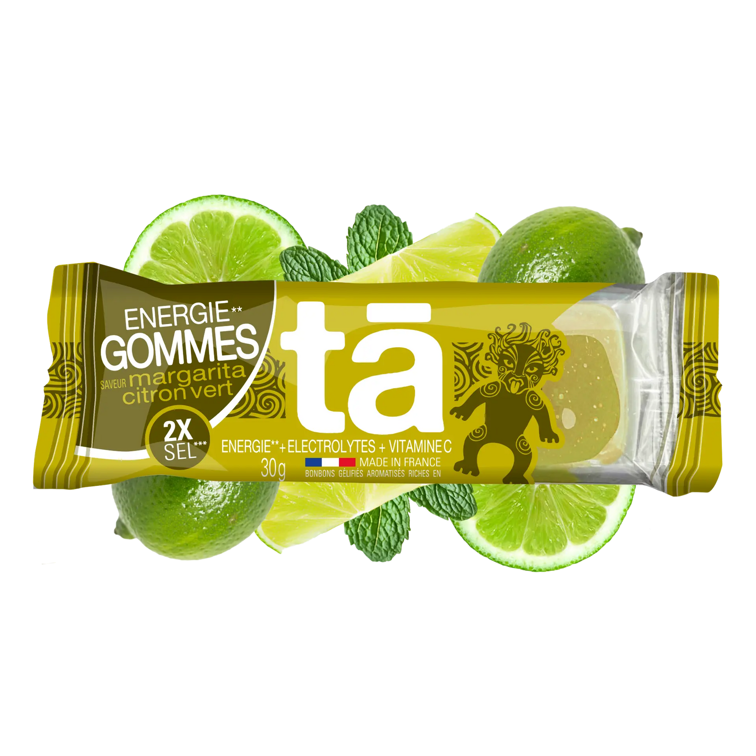 Gommes énergétique 30g saveur margarita citron vert