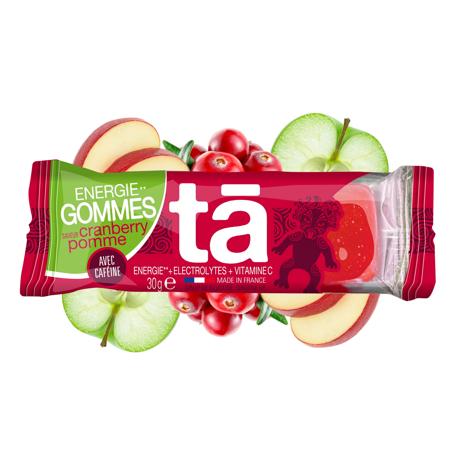 Gommes énergétiques 30g saveur cranberry pomme