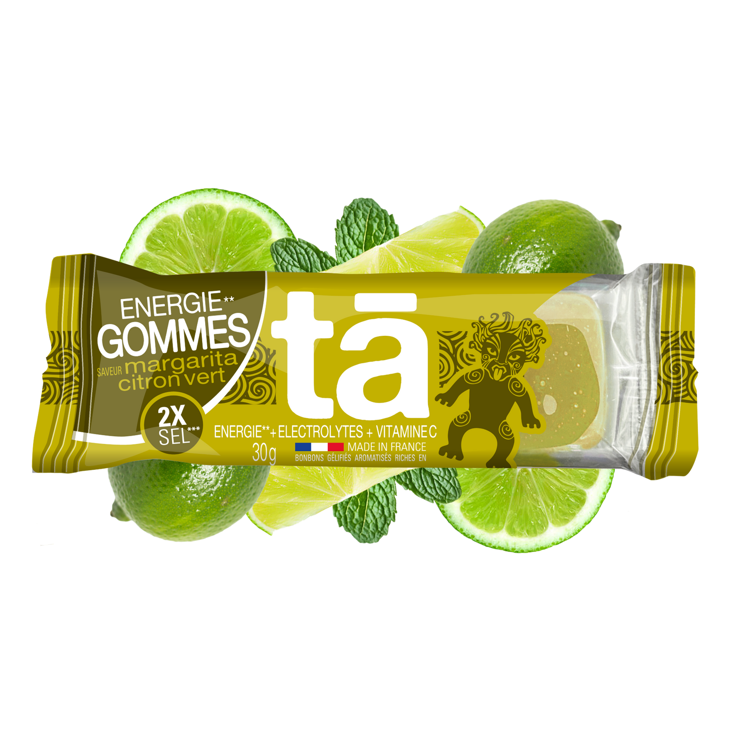 Gommes énergétique 30g saveur margarita citron vert