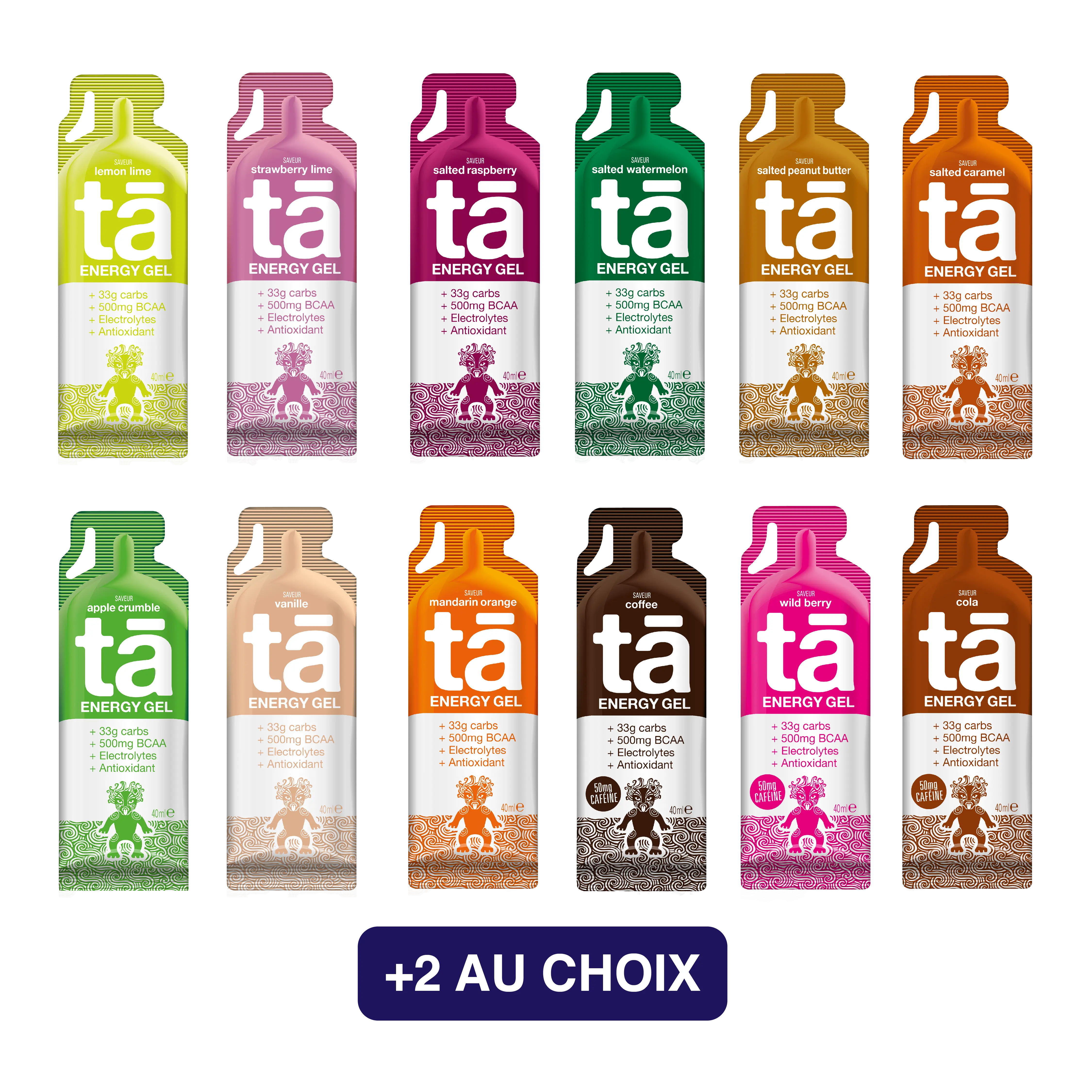 PACK DÉGUSTATION GELS 11+2 - Tā Energy