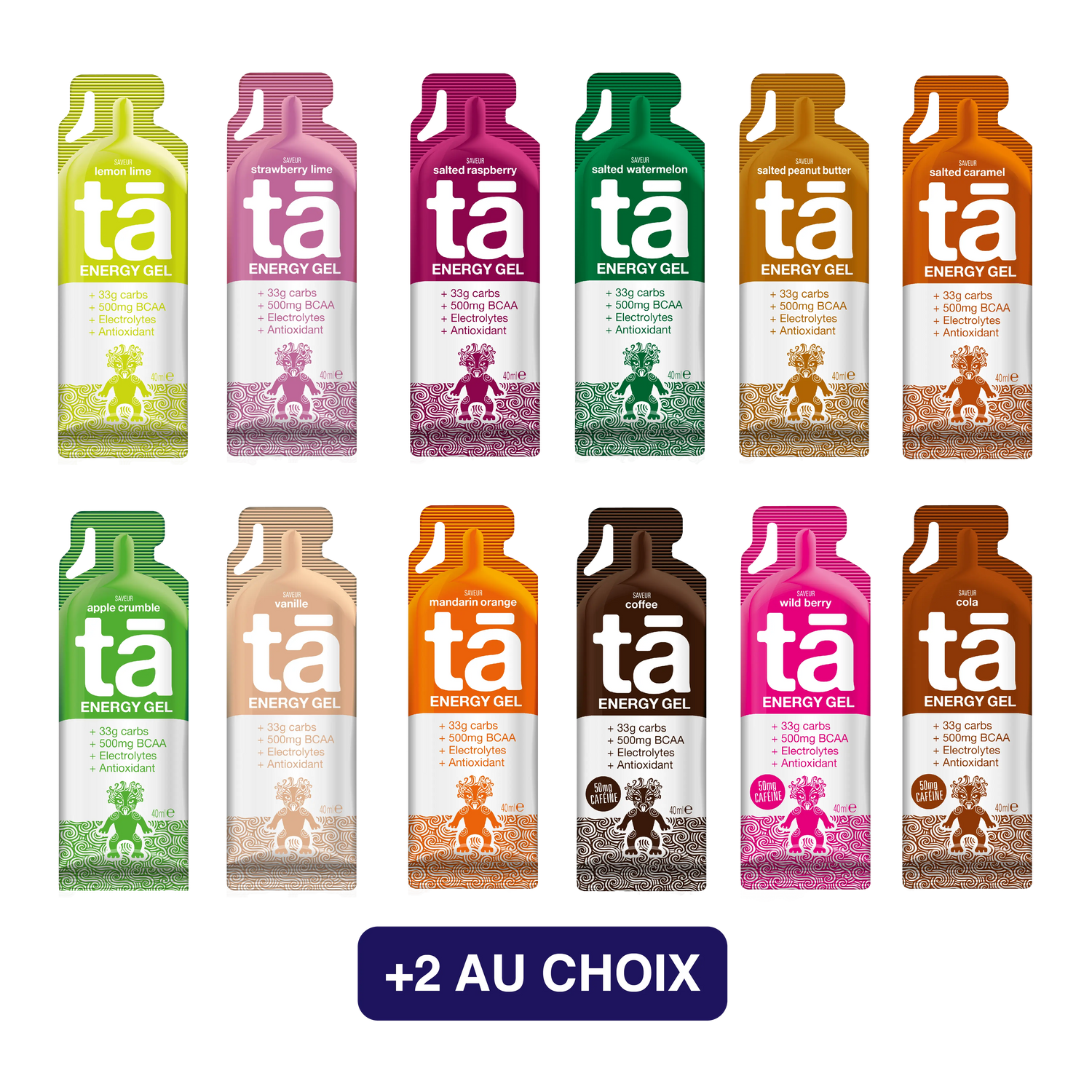 PACK DÉGUSTATION GELS 11+2 Tā Energy