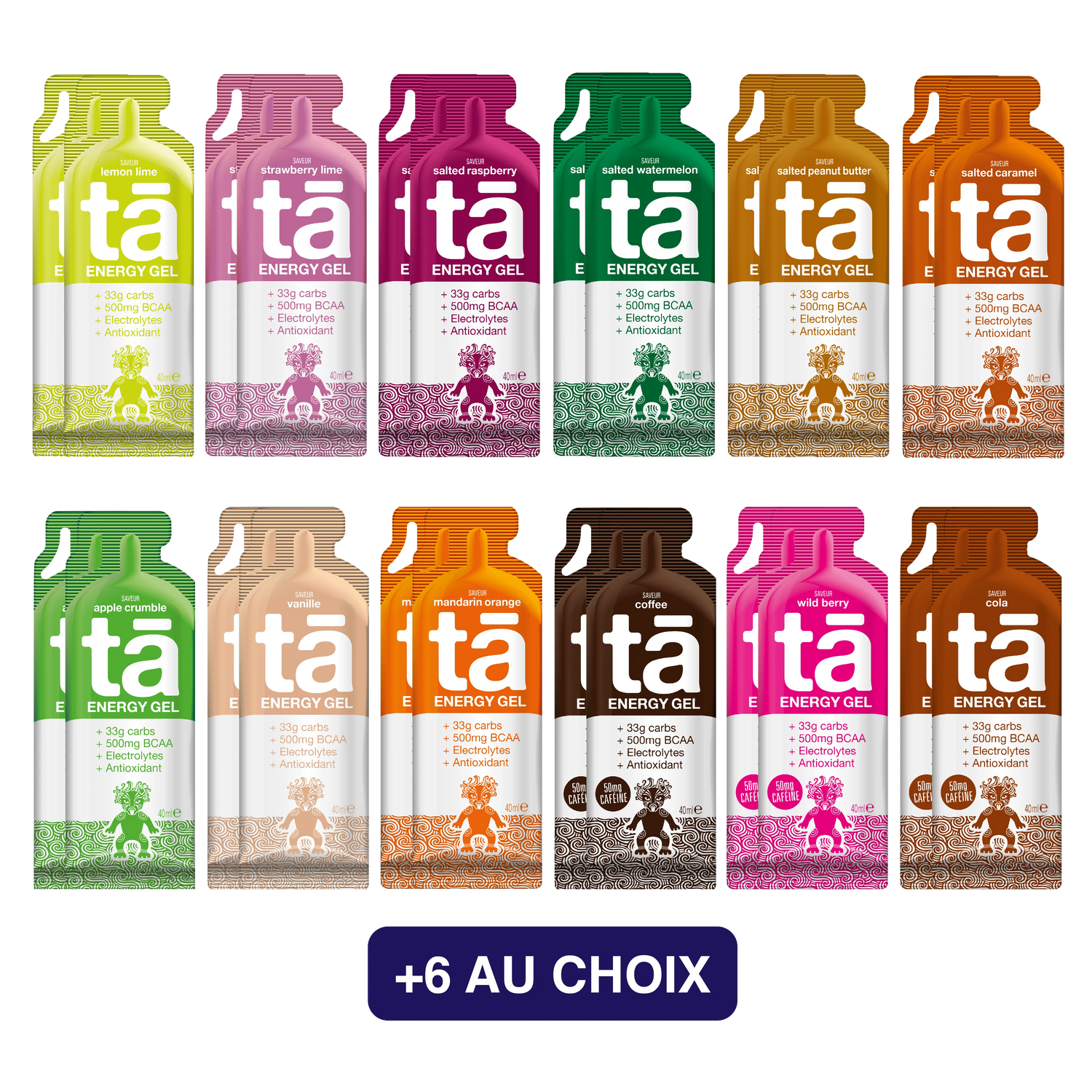 PACK DÉGUSTATION GELS 24+6 Tā Energy
