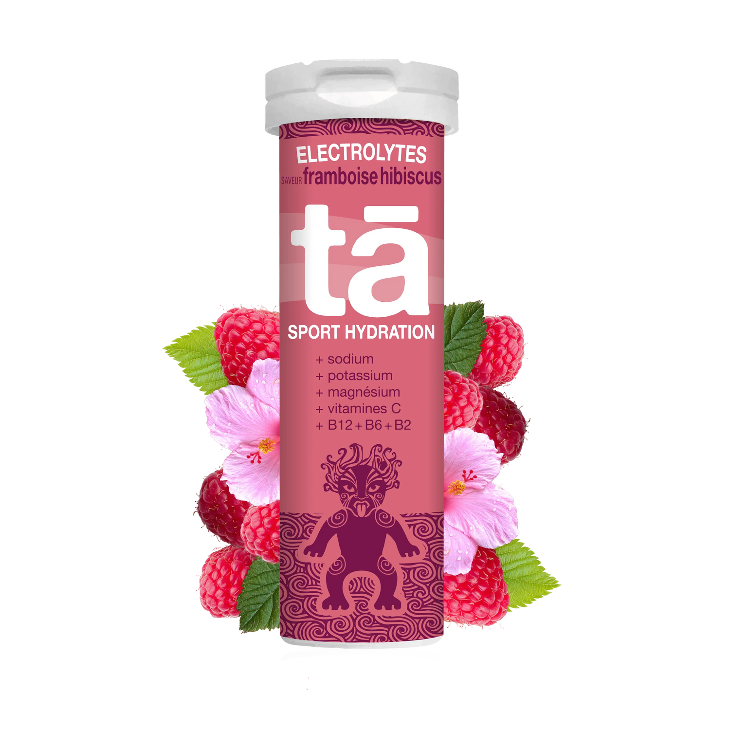 Pastilles d'électrolytes saveur framboise hibiscus