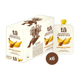 Boîte de 6 Smoothies petit-déjeuner 150g saveur banane miel